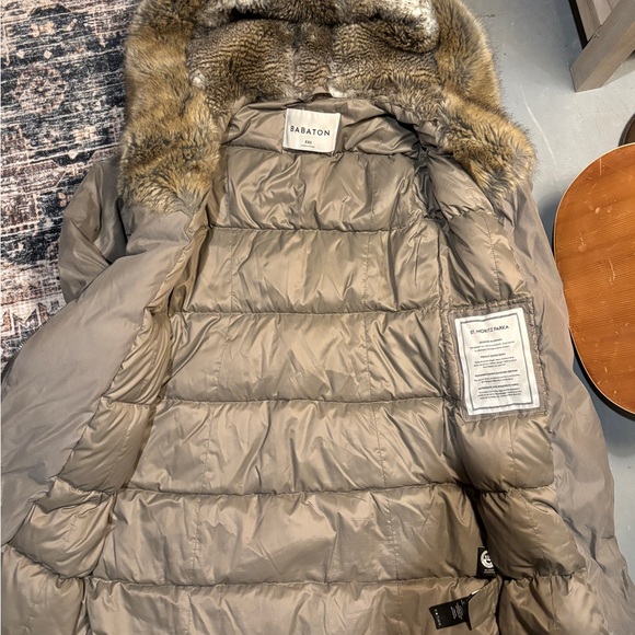 Babaton St. Moritz parka coat in the charcoal grey - Picture 6 of 10